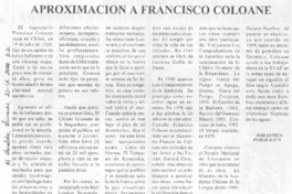 Aproximación a Francisco Coloane