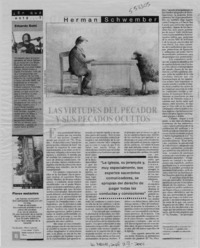 Las virtudes del pecador y sus pecados ocultos  [artículo] Herman Schwember