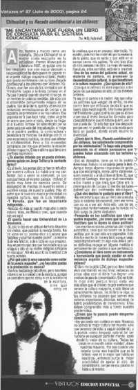 "Me encantaría que fuera un libro de consulta para el sistema educacional"  [artículo] Willy Haltenhoff