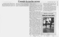 Cuando la noche acosa  [artículo] Marino Muñoz Lagos