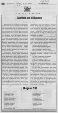 Gabriela en el Huasco