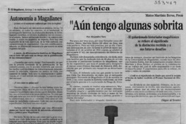 "Aún tengo algunas sobritas para los próximos años" (entrevista)