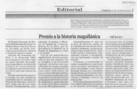 Premio a la historia magallánica  [artículo]