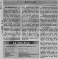 Cronos  [artículo] Carlos René Ibacache I.