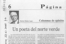 Un poeta del norte verde  [artículo] Marino Muñoz Lagos