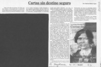 Cartas sin destino seguro  [artículo] Marino Muñoz Lagos