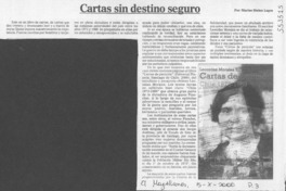 Cartas sin destino seguro  [artículo] Marino Muñoz Lagos
