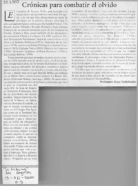 Crónicas para combatir el olvido  [artículo] Wellington Rojas Valdebenito