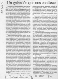 Un galardón que nos enaltece  [artículo]