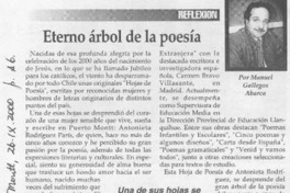 Eterno árbol de la poesía  [artículo] Manuel Gallegos Abarca