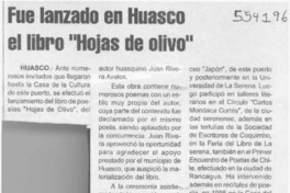 Fue lanzado en Huasco el libro "Hojas de olivo"  [artículo]