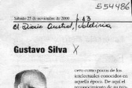 Gustavo Silva  [artículo] Hernán de la Carrera C.