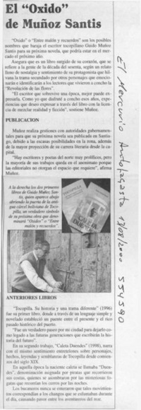 El "Óxido" de Muñoz Santis  [artículo]