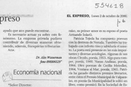 Patricia Tejeda  [artículo] Hernán Navarrete Rojas