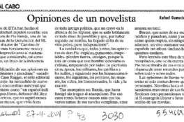 Opiniones de un novelista  [artículo] Rafael Gumucio