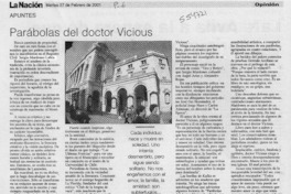 Parábolas del doctor Vicious  [artículo] Enrique Ramírez Capello
