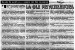 La ola privatizadora