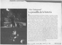 La pesadilla de la historia  [artículo] Alejandra Costamagna