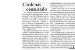Cárdenas censurado  [artículo]