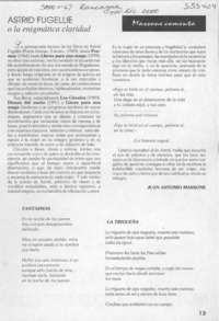 Astrid Fugellie  [artículo] Juan Antonio Massone