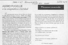 Astrid Fugellie  [artículo] Juan Antonio Massone