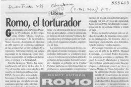 Romo, el torturador  [artículo] Roberto Ortiz