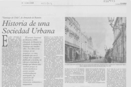 Historia de una sociedad urbana