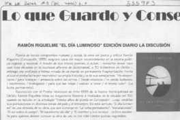 Ramón Riquelme "El día luminoso"  [artículo]