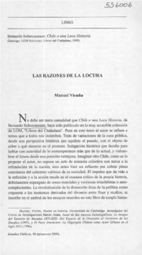 Las razones de la locura  [artículo] Manuel Vicuña