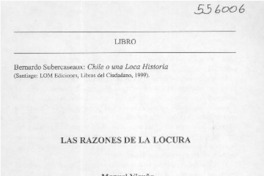Las razones de la locura  [artículo] Manuel Vicuña