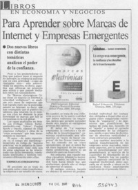 Para aprender sobre marcas de internet y empresas emergentes  [artículo]
