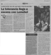 La tolerancia llega a escena con Lemebel  [artículo] Claudio Aguilera