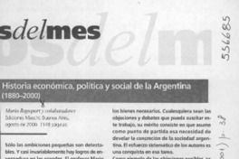 Historia económica, política y social de la Argentina (1880-2000)
