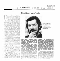 Cortázar en París  [artículo]