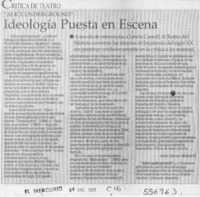 Ideología puesta en escena  [artículo] Juan Antonio Muñoz H.