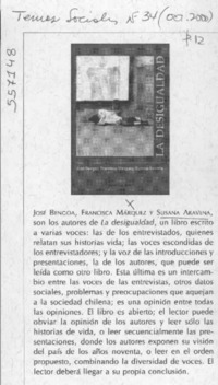 La Desigualdad  [artículo]