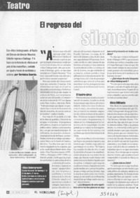 El regreso del silencio  [artículo] Verónica Guarda