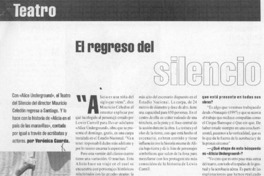 El regreso del silencio  [artículo] Verónica Guarda