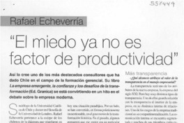 "El miedo ya no es factor de productividad"  [artículo]