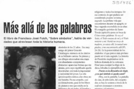 Más allá de las palabras  [artículo]