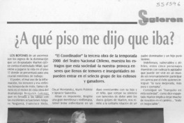 ¿A qué piso me dijo que iba?  [artículo]