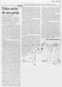 Paños sucios de una pareja  [artículo] Luis Alberto Mansilla