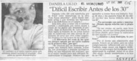 "Difícil escribir antes de los 30"  [artículo]