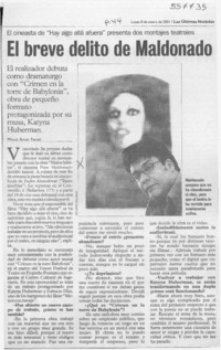 El breve delito de Maldonado  [artículo] Miguel Ángel Fredes