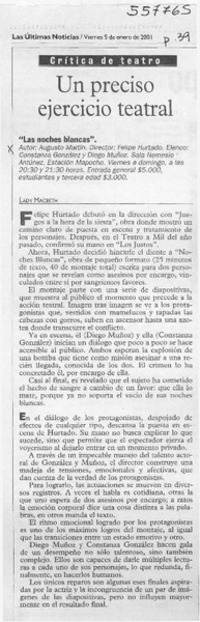 Un preciso ejercicio teatral  [artículo] Lady Macbeth
