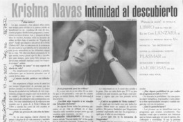 Krishna Navas intimidad al descubierto  [artículo] Dina Gelin P.