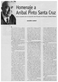 Homenaje a Aníbal Pinto Santa Cruz