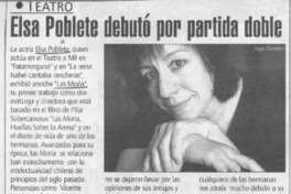 Elsa Poblete debutó por partida doble  [artículo]