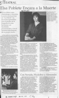 Elsa Poblete encara a la muerte  [artículo]