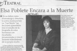 Elsa Poblete encara a la muerte  [artículo]